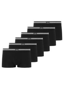 Boxershorts Jockey "Boxershort Cotton Stretch Short Trunk 6P 6er Pack", Herren, Gr. M, schwarz, Obermaterial: 95% Baumwolle CO. 5% Elasthan EL., Unterhosen Boxershorts