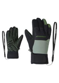 Multisporthandschuhe Ziener "LANUS AS(R) PR Junior", Kinder, Gr. 6, grau (graugr&uuml;n), Kunstfaser, Handschuhe Multisporthandschuhe