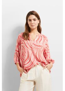 Langarmbluse Bugatti, Damen, Gr. 42, rosa (rose), 100% Viskose, normal, Rundhals, Blusen Langarmbluse, mit Paisley-Print