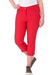 Caprihose KjBRAND "Betty 7/8", Damen, Gr. 46, N-Gr, rot, Web, Obermaterial: 60% Baumwolle, 37% Polyamid, 3% Elasthan, Basic schmal, Hosen Caprihose, Sommerhose