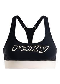 Bade-Shirt Roxy "Roxy Active", Damen, Gr. S, Cup B, grau (anthrazit), Obermaterial: 75% Nylon, 25% Elasthan;, Bikini-Oberteile Bade-Shirt