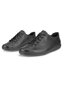 Schn&uuml;rschuh Ecco "Ecco Soft 2.0", Damen, Gr. 43, schwarz, Leder, Schuhe Schn&uuml;rschuh, Freizeitschuh, Halbschuh, Schn&uuml;rschuh mit dezenter Logo Pr&auml;gung, Topseller