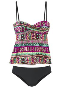 B&uuml;gel-Tankini Buffalo, Damen, Gr. 42, Cup C, pink (pink bedruckt), Polyester, bedruckt, Bikini-Sets B&uuml;gel-Tankini, mit farbenfrohen Design, Topseller