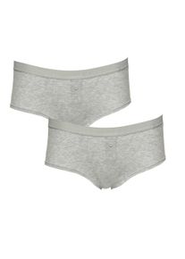 Boobs & Bloomers Boxershorts BOOBS & BLOOMERS "Anny", M&auml;dchen, Gr. XXS, grau, Single Jersey, Obermaterial: 95% Baumwolle, 5% Elasthan, k&ouml;rpernah, Unterhosen Boxershorts, Knopf als Deko, eng, elastisch, bequem, weich, mit Bund, Baumwollmix