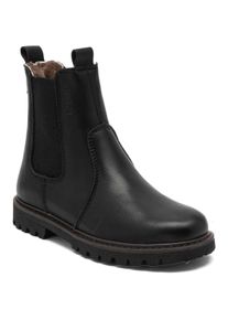 Chelseaboots bisgaard "neel lamb", M&auml;dchen, Gr. 33, schwarz, Leder, unifarben, Schuhe Chelseaboots, Winterboots mit Lammfell, Gr&ouml;&szlig;enschablone zum Download