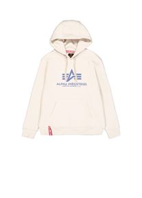 Hoodie Alpha Industries "Basic Hoodie BL", Herren, Gr. XL, wei&szlig; (vintage wei&szlig;), Obermaterial: 80% Baumwolle, 20% Polyester, regular fit, Sweatshirts Hoodie