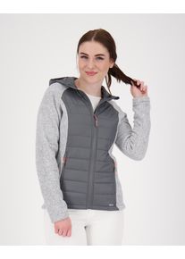 Steppjacke LPO "ELMCOURT X WOMEN", Damen, Gr. 36/38 (M), grau, 100% Polyester, figurbetont, gerader Abschluss mit innenliegendem Gummizug, Jacken Steppjacke, auch in Gro&szlig;en Gr&ouml;&szlig;en erh&auml;ltlich