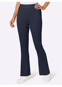 Schlupfhose, Damen, Gr. 46, Normalgr&ouml;&szlig;en, marine, 95% Baumwolle, 5% Elasthan, unifarben, Hosen Schlupfhose