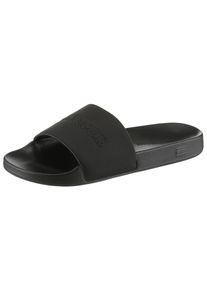 Pantolette Tommy Hilfiger "TUMBLE HILFIGER POOL SLIDE", Herren, Gr. 41, schwarz, Synthetik, Schuhe Pantolette, Poolslide, Schlupfschuh, Schlappen mit breiter Bandage