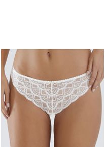 String Vivance "Mirabella", Damen, Gr. 40/42, beige (cream), Microtouch, Obermaterial: 87% Polyamid, 13% Elasthan, k&ouml;rpernah, Unterhosen String, rundherum aus Spitze