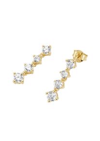 Paar Ohrh&auml;nger Smart Jewel "Ohrh&auml;nger mit Zirkonia, Silber 925", gold, Ohrringe, Damen, Silber 925 (Sterlingsilber), Paar Ohrh&auml;nger