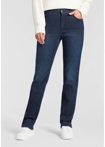 Slim-fit-Jeans MAC "MELANIE", Damen, Gr. 48, L&auml;nge 34, basic used wash, Denim/Jeans, Obermaterial: 90% Baumwolle, 8% Polyester, 2% Elasthan, unifarben, slim fit lang, Jeans Slim-fit-Jeans, mit Stretch, in 4-Pocket-Form
