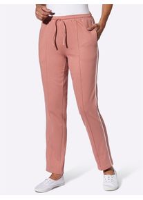 Jerseyhose Classic Basics, Damen, Gr. 46, Normalgr&ouml;&szlig;en, rot (rosenholz), 100% Baumwolle, unifarben, Hosen Jerseyhose