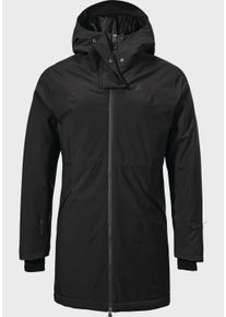 Sch&ouml;ffel Parka SCH&Ouml;FFEL "Urban Ins Parka Style Crivat WMS", Damen, Gr. 44, schwarz (9990, schwarz), Oberstoff: Aussenseite: 100% Polyester; (Membran: Thermoplastisches Polyurethan); Futter: 100% Polyester; Wattierung: 100% Polyester, regular fit, hoch geschlossener Ausschnitt, Jacken Parka