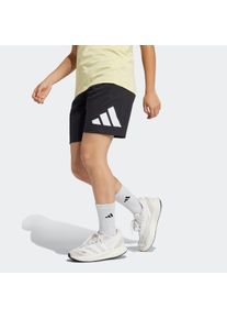 Shorts adidas Sportswear "J BL KN SH 210", Damen, Gr. 128, N-Gr, schwarz-wei&szlig; (schwarz, wei&szlig;), Obermaterial: 100% Baumwolle, Hosen Shorts