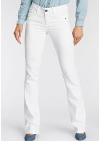 Bootcut-Jeans Arizona "mit Keileins&auml;tzen", Damen, Gr. 46, N-Gr, wei&szlig;, Denim/Jeans, Obermaterial: 98% Baumwolle, 2% Elasthan, Basic, eng lang, Jeans Bootcut-Jeans, ausgestellte Beinform, niedrige Leibh&ouml;he, elastisches Material, Topseller