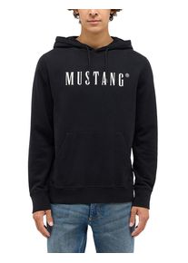 Sweatshirt Mustang "Herren Style Bronson", Herren, Gr. XL, schwarz, 100% Baumwolle, regular fit, Sweatshirts Sweatshirt