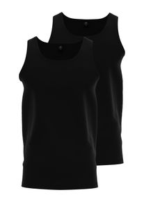 Tanktop Calida "Natural Benefit", Herren, Gr. L (52/54), schwarz, Single Jersey, Obermaterial: 94% Baumwolle, 6% Elasthan, unifarben, normal h&uuml;ftbedeckend, Rundhals, Tops Tanktop, Rundhals-Ausschnitt, weich, Baumwoll-Mix, Single Jersey Qualit&auml;t