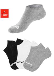 Sportsocken Bench., Damen, Gr. 43-46, schwarz-wei&szlig; (2x schwarz, 2x wei&szlig;, 2x grau, meliert), Baumwollmischung, unifarben, elastisch, Socken Sportsocken, Sneakersocken verschwinden im Schuh, Topseller