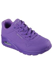 Wedgesneaker Skechers "UNO STAND ON AIR", Damen, Gr. 35, lila, Lederimitat, Schuhe Wedgesneaker, Freizeitschuh, Halbschuh, Schn&uuml;rschuh weich gepolsterte Innensohle