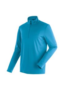 Fleecepullover Maier Sports "Felix", Herren, Gr. 50, royalblau, 100% Polyester, hoch geschlossener Ausschnitt, Sweatshirts Fleecepullover, Herren Fleece, funktioneller Midlayer, Half-Zip, Regular Fit