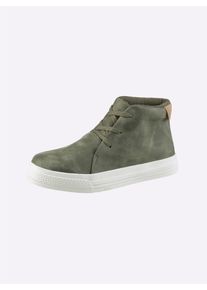 Schn&uuml;rschuh Heine, Damen, Gr. 38, gr&uuml;n (khaki), Synthetik, Schuhe Schn&uuml;rschuh