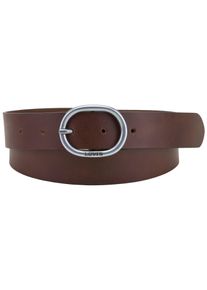 Levi's Lederg&uuml;rtel LEVI'S "Hermosilla", Damen, Gr. 75, braun, Leder, unifarben, G&uuml;rtel Lederg&uuml;rtel, mit ovaler Schlie&szlig;e und Logopr&auml;gung