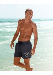 Badeshorts Chiemsee "Melange", Herren, Gr. XXL (58/60), N-Gr, schwarz, Microfaser, Polyester, meliert, Badehosen Badeshorts, mit Logodruck, seitliche Eingrifftaschen