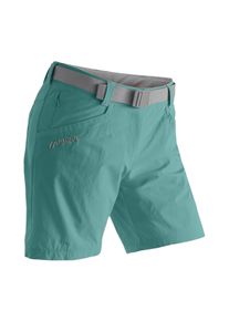 Funktionsshorts Maier Sports "Lulaka Shorts", Damen, Gr. 38, Normalgr&ouml;&szlig;en, blau (mittelblau), 90% Polyamid, 10% Elasthan, Hosen Funktionsshorts, Damen Shorts, kurze Wanderhose, Outdoorhose mit 4 Taschen, Regular Fit