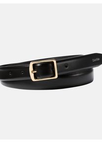 Lederg&uuml;rtel Calvin Klein Jeans "CLASSIC SQUARE BUCKLE BELT 20MM", Damen, Gr. 85, schwarz, Rindsleder, unifarben, G&uuml;rtel Lederg&uuml;rtel, Gr&ouml;&szlig;enverstellbar