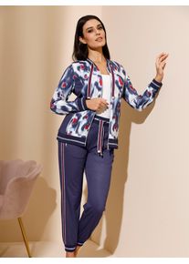 Homewearpants feel good, Damen, Gr. 44/46, Normalgr&ouml;&szlig;en, blau (marine), 95% Baumwolle, 5% Elasthan, gemustert, mehrfarbig, unifarben, Hosen Homewearpants