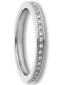 Diamantring ONE ELEMENT "0.1 ct Diamant Brillant Ring aus 585 Wei&szlig;gold" Gr. 50, silber, Fingerringe, Damen, 50,mit Brillant, Wei&szlig;gold 585, Diamantring