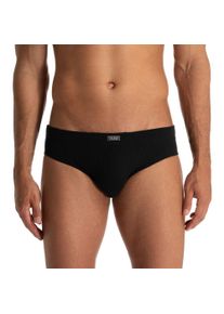 Slip Bruno Banani "FINE RIB", Herren, Gr. XXL, schwarz, Feinripp, Obermaterial: 96% Baumwolle, 4% Elasthan, unifarben, Unterhosen Slip, Feinripp, Komfortb&uuml;ndchen