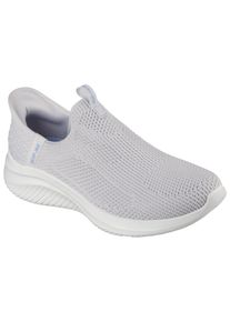 Slip-On Sneaker Skechers "ULTRA FLEX 3.0-EASY WIN", Damen, Gr. 41, grau (hellgrau), Textil, Schuhe Slip-On Sneaker, Slipper, Sneaker mit Handsfree Slip-ins Technologie