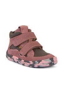 Barfu&szlig;schuh froddo "BAREFOOT TEX FUN AUTUMN", M&auml;dchen, Gr. 25, rosa (rose, grau), Textil, Veloursleder, Schuhe Barfu&szlig;schuh, Boots, Sneaker, Trekkingschuh mit TEX-Membrane