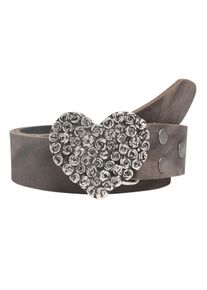 Lederg&uuml;rtel RETTUNGSRING G&Uuml;RTEL, Damen, Gr. 105, grau, G&uuml;rtel Lederg&uuml;rtel