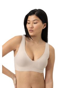 Bustier Mey "Invisibles", Damen, Gr. XL, N-Gr, beige (bailey), Obermaterial: 77% Polyamid, 23% Elasthan, BHs Bustier, herausnehmbare Pads, tiefer V-Ausschnitt, b&uuml;gellos
