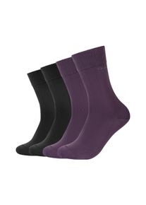 Socken Camano "ca-soft", Damen, Gr. 39-42, nightshade, Baumwollmischung, unifarben, normal, Socken Socken, mit verst&auml;rktem Fersen- und Zehenbereich