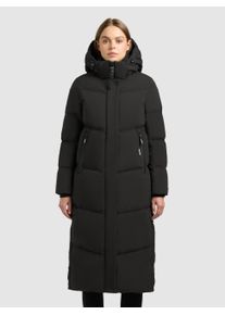 Steppmantel Khujo "RITZ", Damen, Gr. S (36), schwarz, Steppware, Obermaterial: 70% Baumwolle, 30% Polyamid. Futter: 100% Polyester, unifarben, Basic ca. Mitte Wade, M&auml;ntel Steppmantel, praktische Seitenschlitze mit Rei&szlig;verschluss, abnehmbare Kapuze