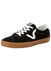 Sneaker Vans "Sport Low", Herren, Gr. 45, schwarz (schwarz, gum), Leder, Schuhe Sneaker, unisex