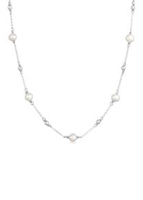 Silberkette Elli "Halskette Erbskette Kugeln S&uuml;&szlig;wasser-Zuchtperlen 925er Silber" Gr. 40, silber, Halsketten, Damen, 40, Silber 925 (Sterlingsilber), Silberkette