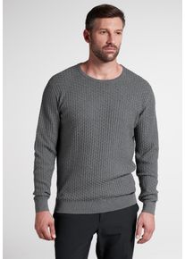 Strickpullover Eterna, Herren, Gr. XXL, grau, 100% Baumwolle, l&auml;ssig geschnitten, Pullover Strickpullover