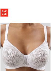 T-Shirt-BH Nuance, Damen, Gr. 100, Cup E, wei&szlig;, Spitze, Obermaterial: 80% Polyamid, 20% Elasthan, BHs T-Shirt-BH, mit B&uuml;gel, mit nahtlosen Cups aus glatter Spitze, Dessous