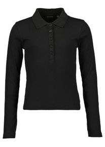 Langarmshirt Blue Seven "Blue Seven Langarmshirt", M&auml;dchen, Gr. 152, schwarz (9990, schwarz), 50% Modal, 45% Baumwolle, 5% Elasthan, normal, V-Ausschnitt, Shirts Langarmshirt