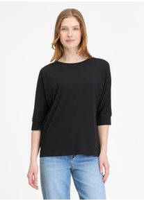 Langarmshirt Ragwear "SHIMONA", Damen, Gr. XL (42), schwarz, Jersey, Obermaterial: 50% Baumwolle, 50% Polyester, unifarben, regular fit normal, Rundhals, Shirts Langarmshirt
