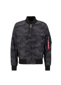 Bomberjacke Alpha Industries "MA-1 TT Camo Light", Damen, Gr. S, schwarz (schwarz camo), Obermaterial: 100% Nylon, Futter: 100% Nylon, Jacken Bomberjacke
