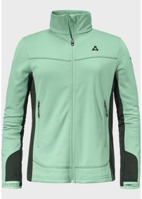 Sch&ouml;ffel Fleecejacke SCH&Ouml;FFEL "Hiking Fleece Jk Style Milagle WMS", Damen, Gr. 42, gr&uuml;n (6305, gr&uuml;n), Oberstoff: 100% Polyester; Futter: 100% Polyester, regular fit, hoch geschlossener Ausschnitt, Jacken Fleecejacke
