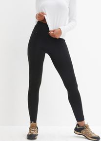 Thermoleggings bonprix, Damen, Gr. 44/46 (L), N-Gr, schwarz, Obermaterial: 92% Polyester, 8% Elasthan, skinny fit, Hosen Thermoleggings, mit Fleece-Futter, schnelltrocknend, Skinny Fit, mit Taschen