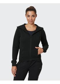 Kapuzensweatjacke Venice Beach "KIRSTY", Damen, Gr. XXL (46), schwarz, Jersey, Obermaterial: 68% Baumwolle, 30% Polyester, 2% Elasthan, unifarben, normal, Sweatjacken Kapuzensweatjacke