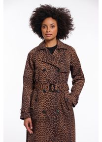 Rino & Pelle Trenchcoat RINO & PELLE "ERA", Damen, Gr. 40, leopard, Web, Obermaterial: 100% Polyester. Futter: 100% Polyester, gemustert, k&ouml;rpernah kniebedeckend, V-Ausschnitt, abgerundeter Saum, M&auml;ntel Trenchcoat, mit doppelter Knopfleiste und G&uuml;rtel
